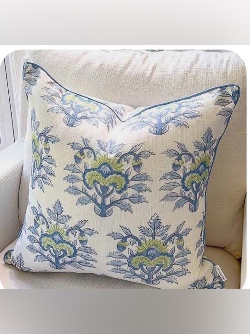 Printed Floral 22”x22” Throw Pillow Covers Qty 2 - Blue Green Sold ad Set of 3